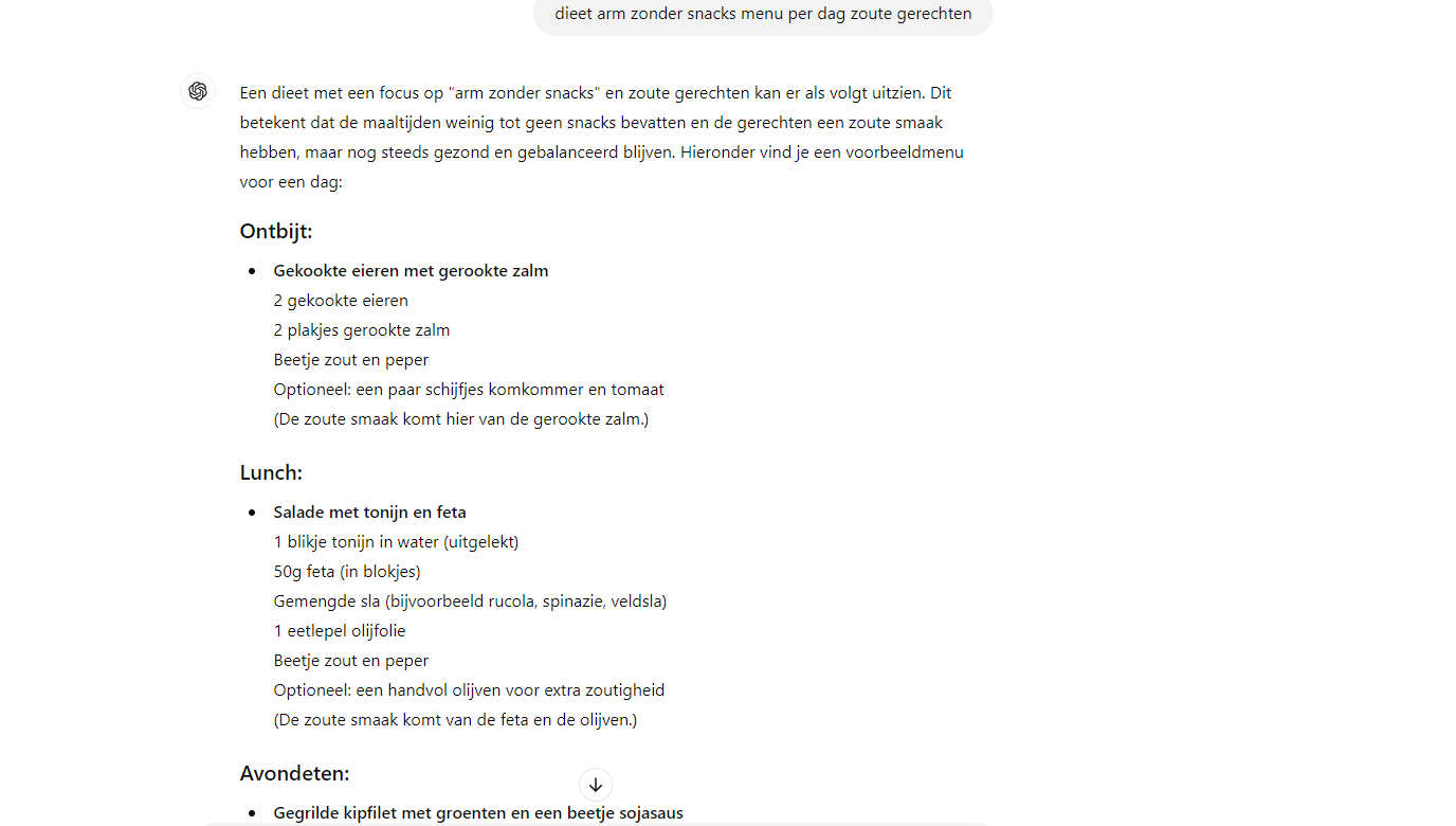 project ai food ask chat gpt ducht - image 1 - student project