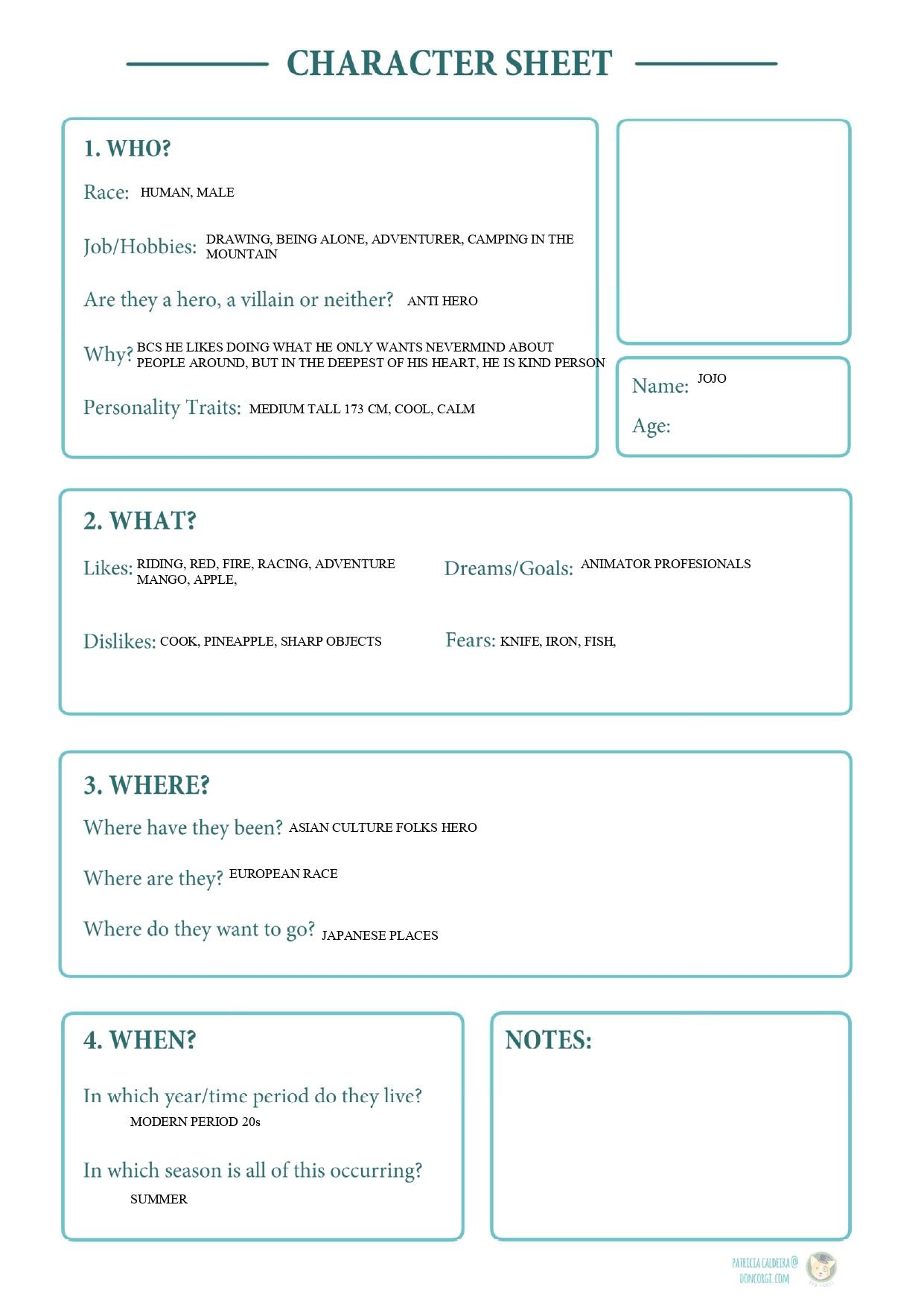 THIS IS MY CHARACTER DESCRIBE FIRSTTIME HOW IS IT? hehe - image 1 - student project
