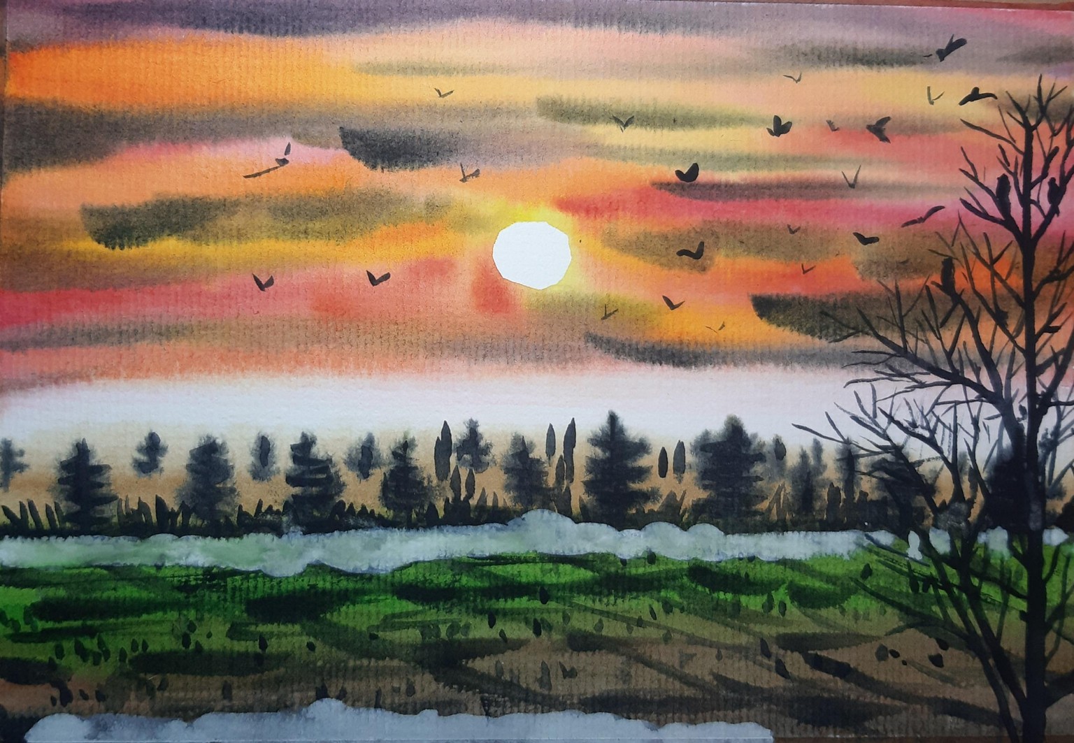 My paintings for this class of 10 misty landscapes - image 7 - student project