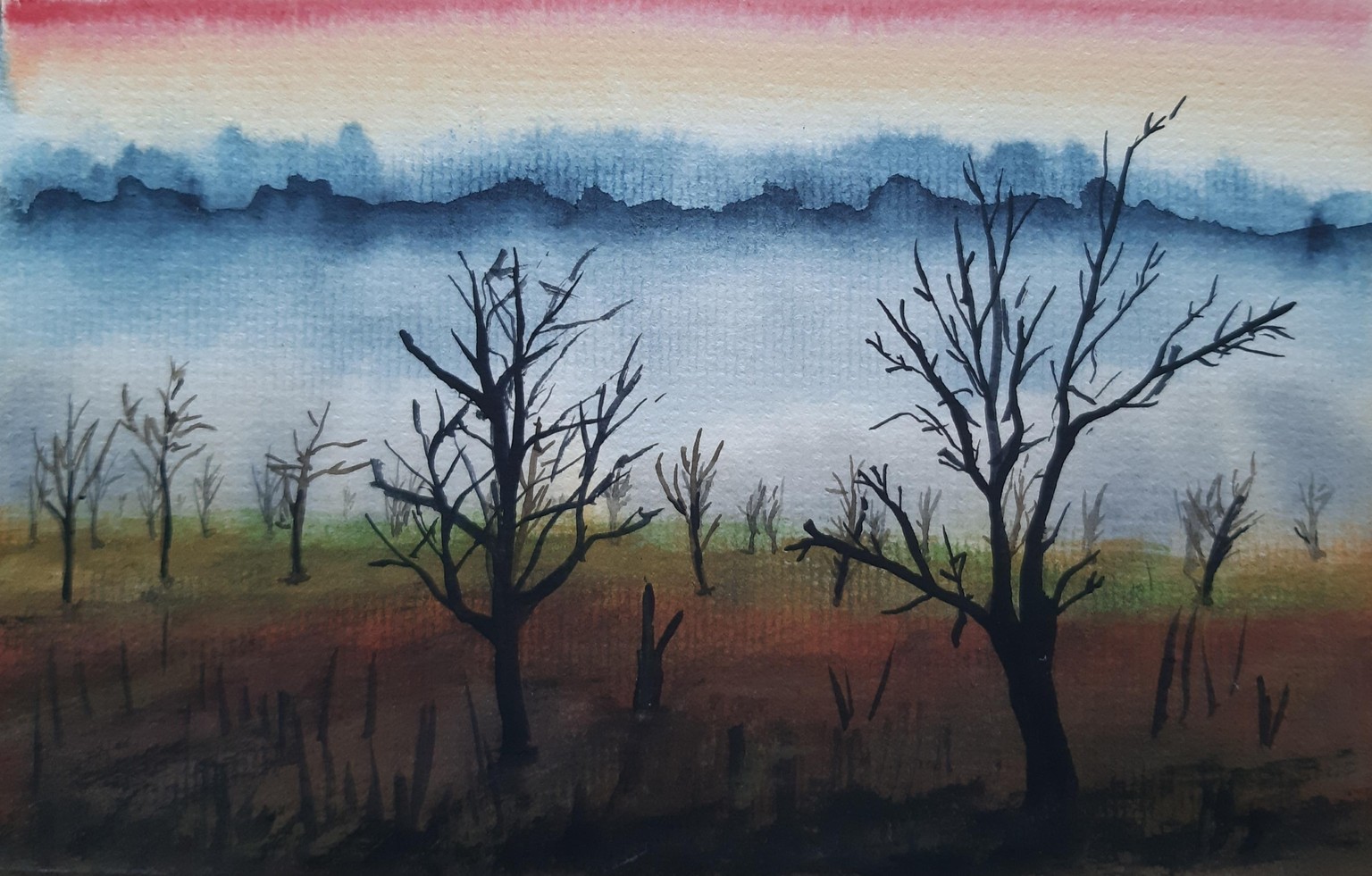 My paintings for this class of 10 misty landscapes - image 11 - student project