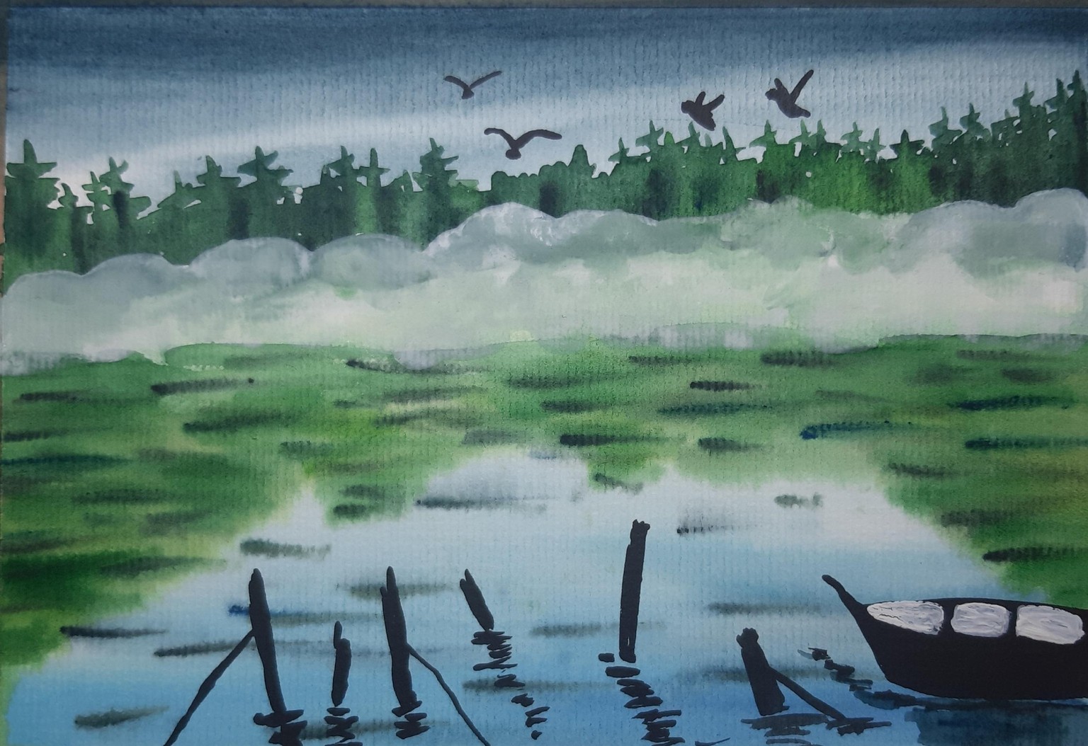 My paintings for this class of 10 misty landscapes - image 1 - student project