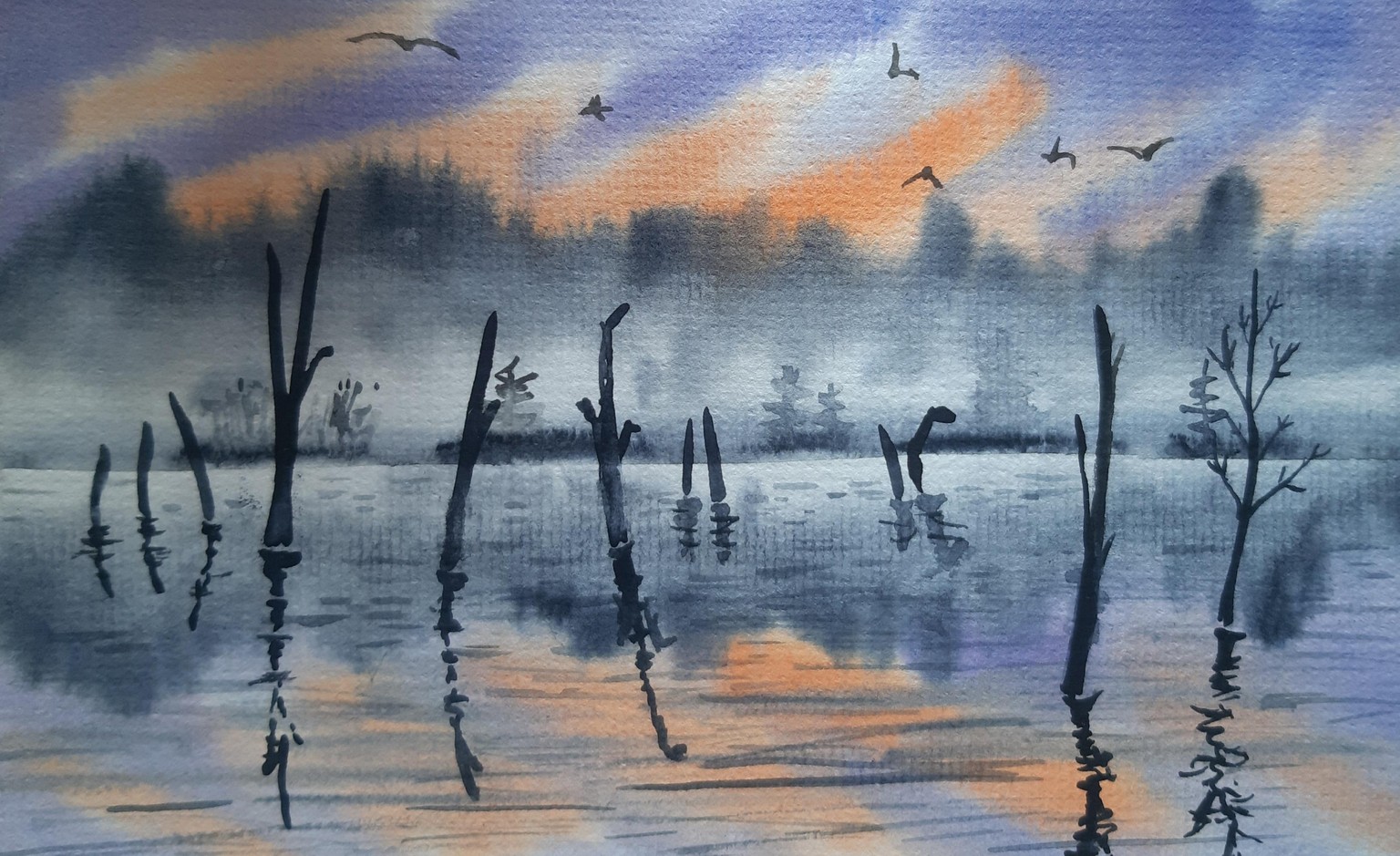 My paintings for this class of 10 misty landscapes - image 12 - student project