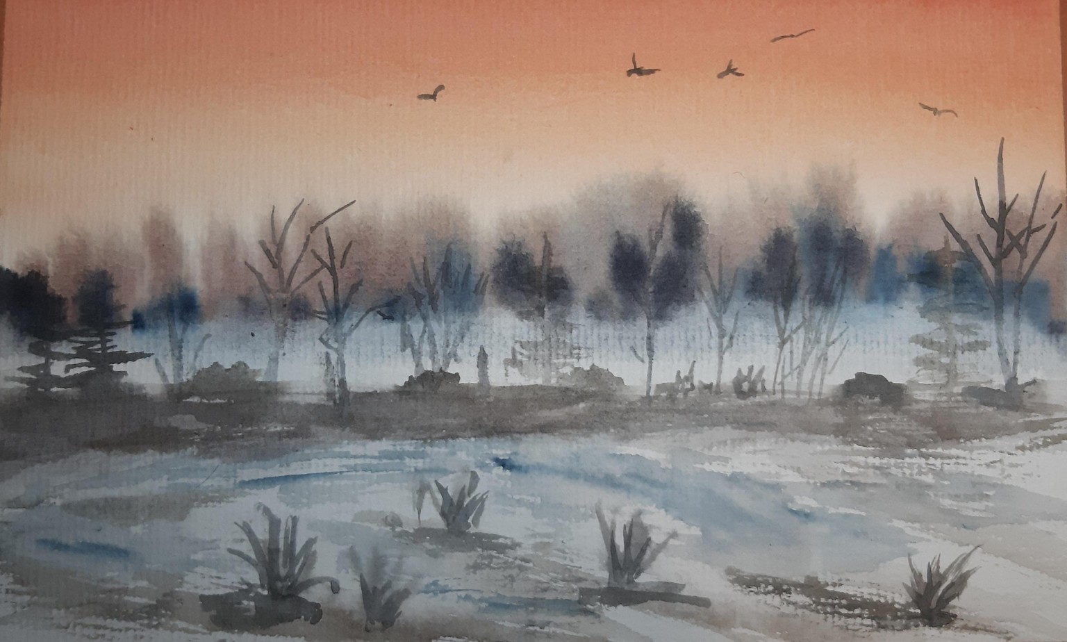 My paintings for this class of 10 misty landscapes - image 10 - student project