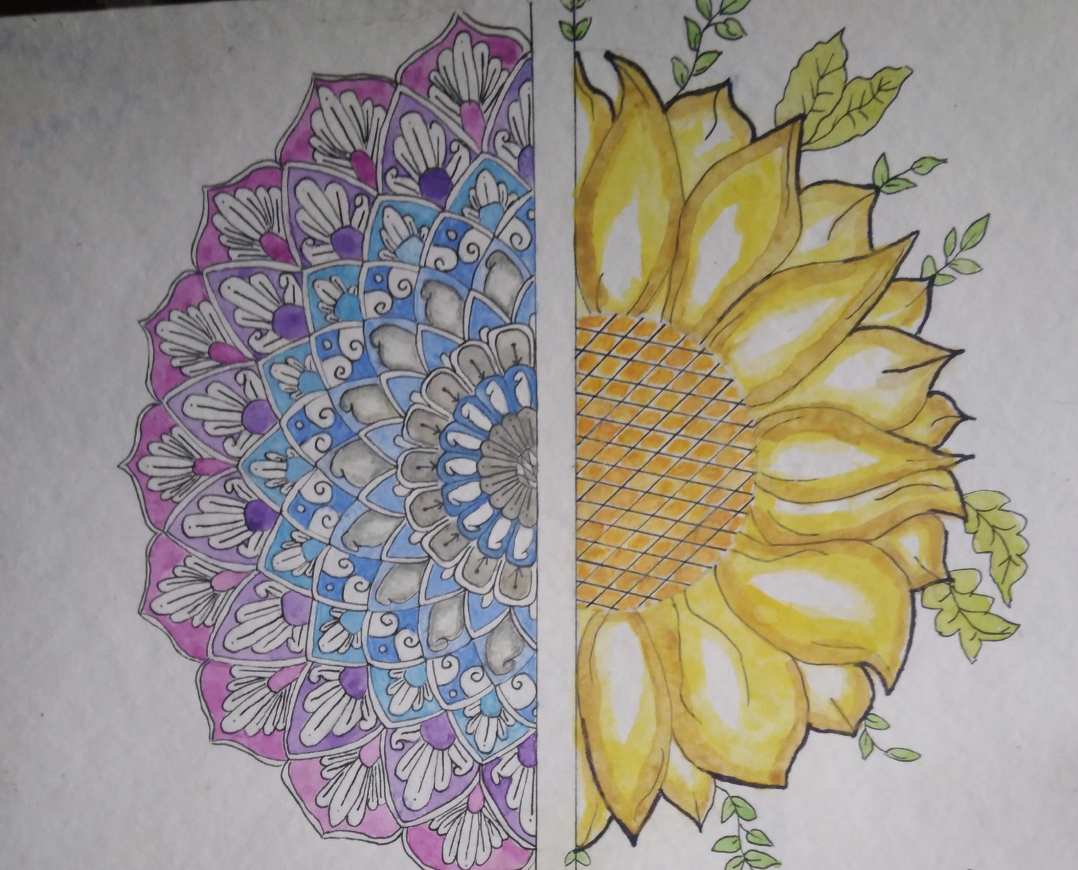 My sunflower mandala - image 1 - student project