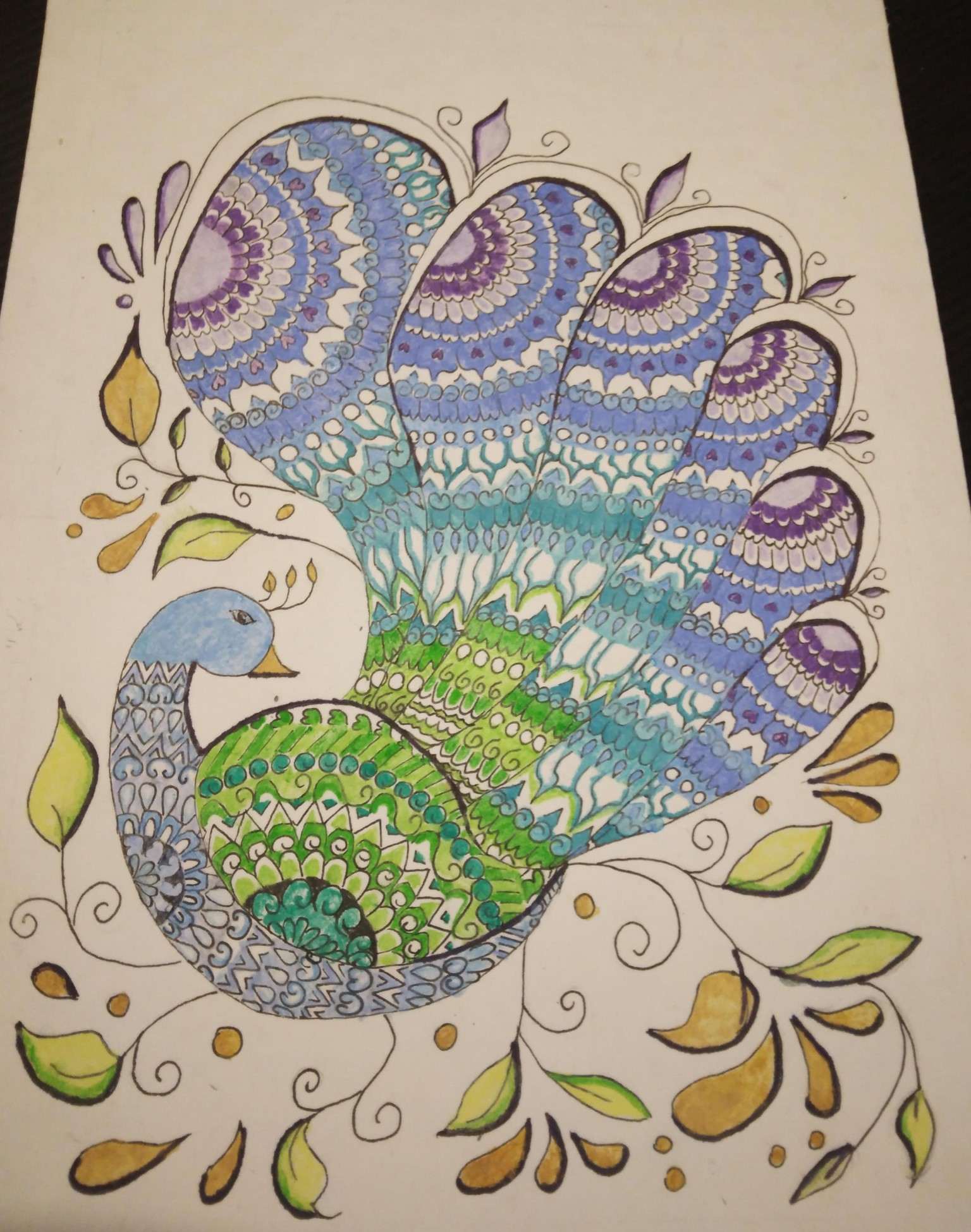 My mandala peacock - image 1 - student project