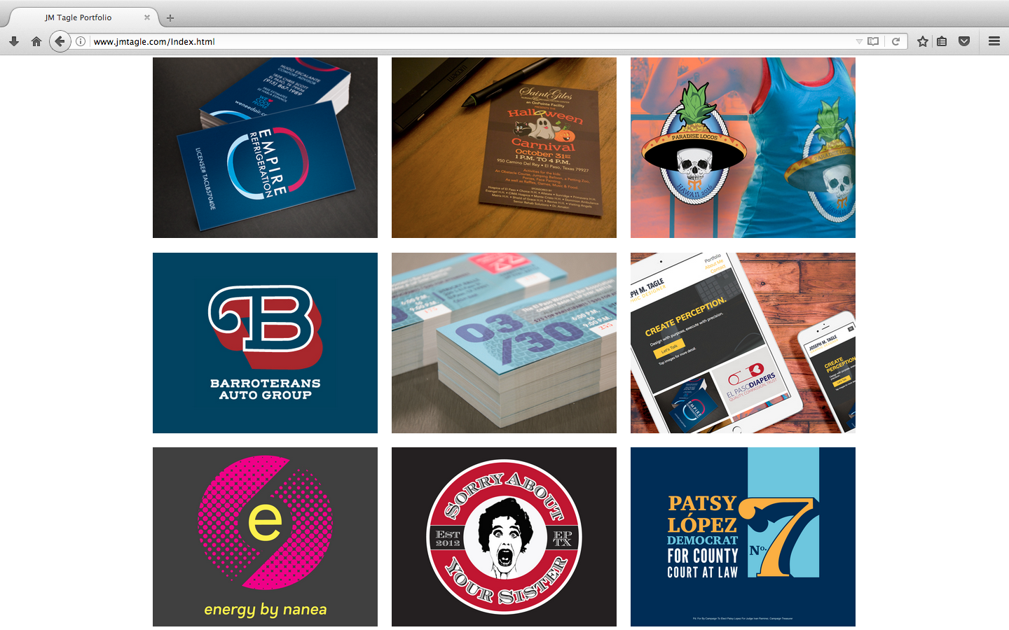 jmtagle.com Portfolio site - image 1 - student project