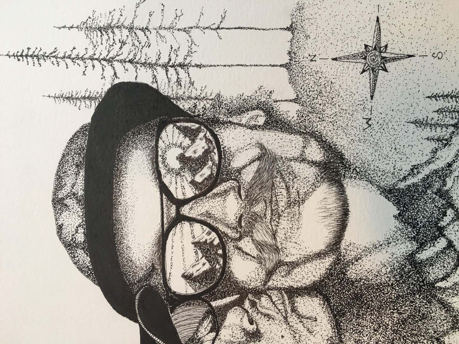 Pointillism portrait - image 2 - student project