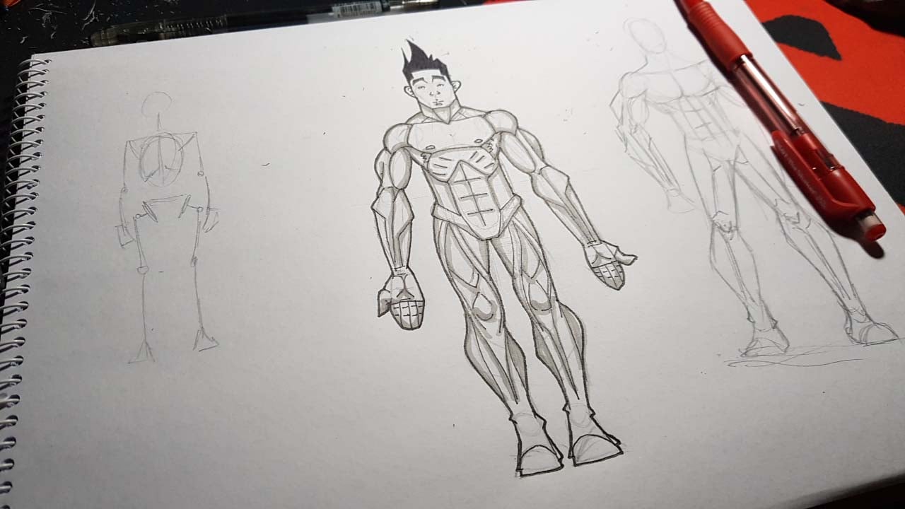 Male Figure Drawing - image 20 - student project