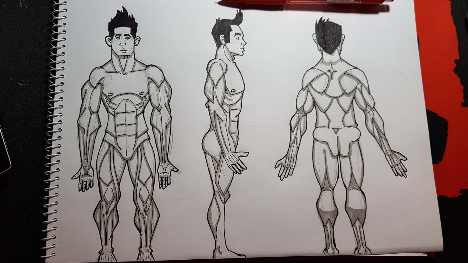 Male Figure Drawing - image 21 - student project