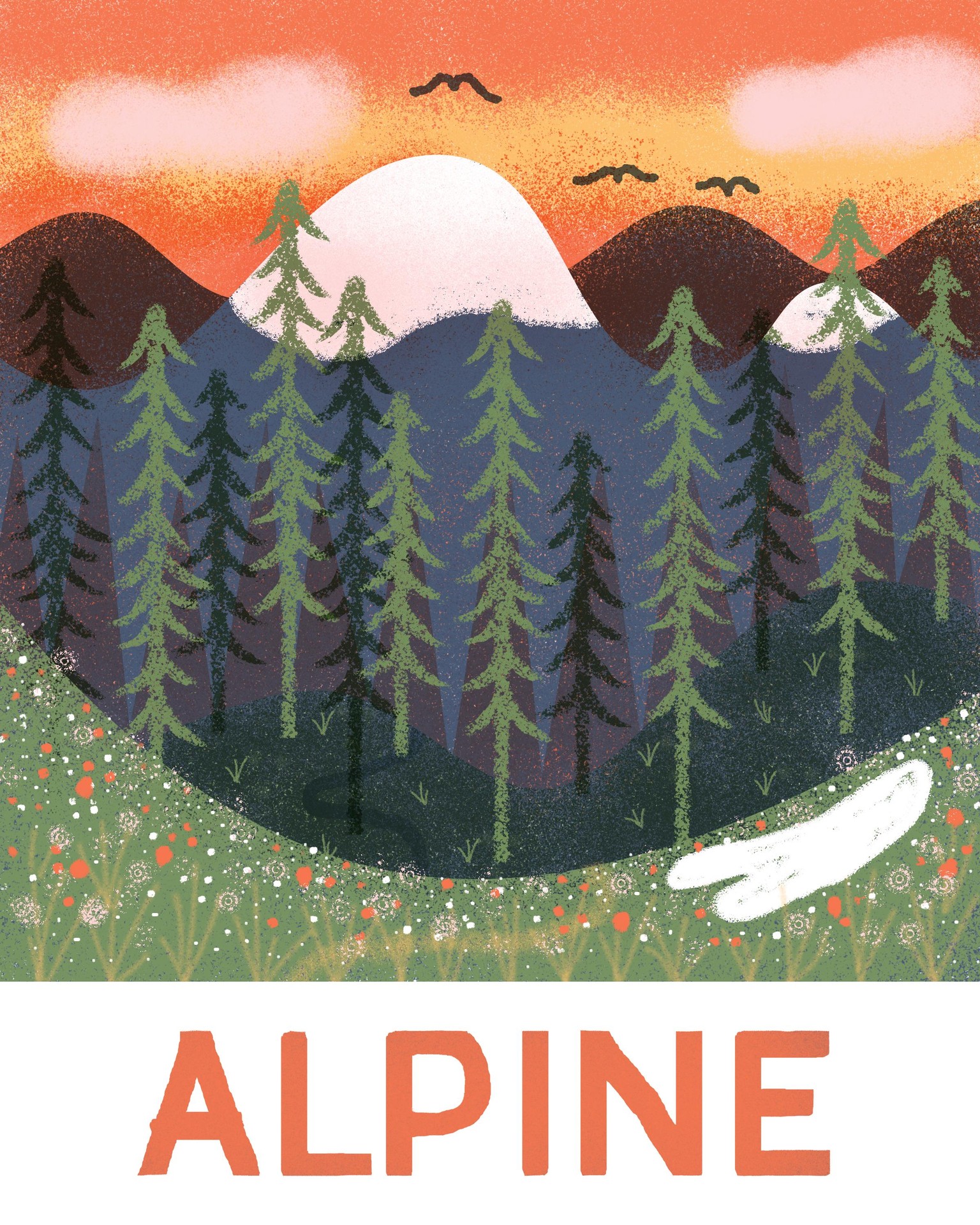 Printmaking inspired illustration - image 1 - student project