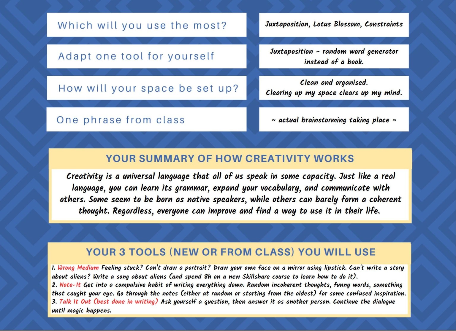 The Creative Toolkit: Assignments - image 5 - student project
