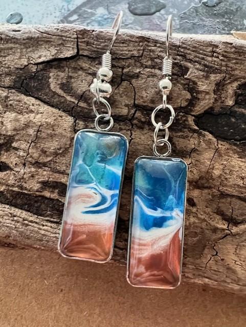 Acrylic Pour Earrings - image 1 - student project