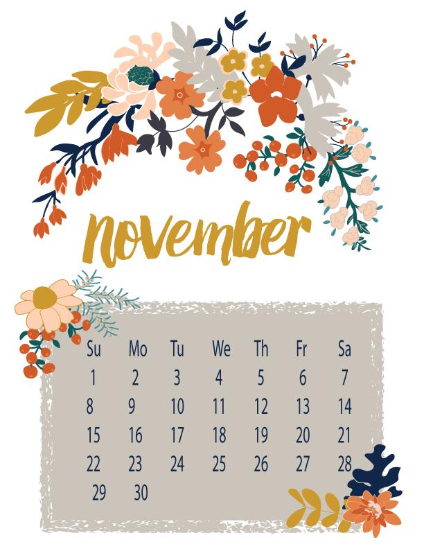 Floral calendar for October and November - image 5 - student project