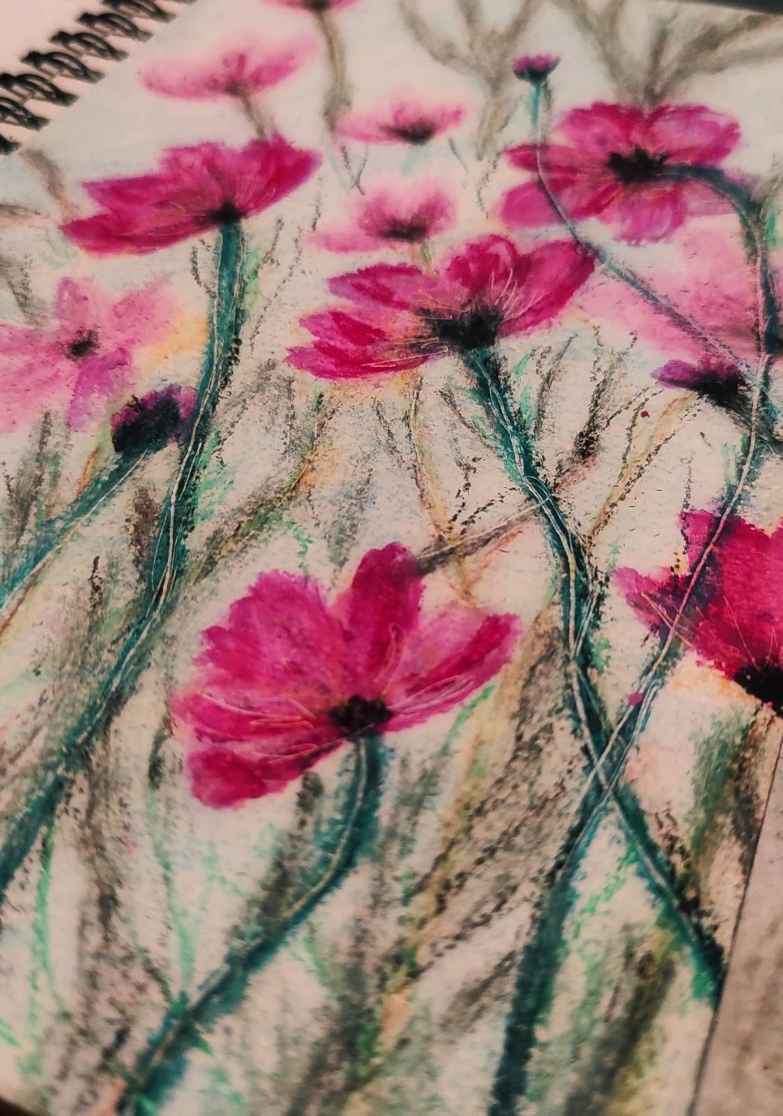 Floral Oil Pastel - image 1 - student project