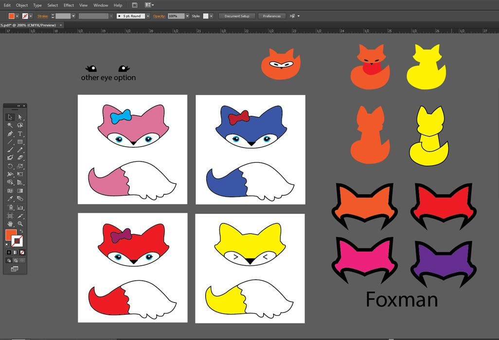 Hey Foxy!!!  My pen tool enamel pin project - image 8 - student project
