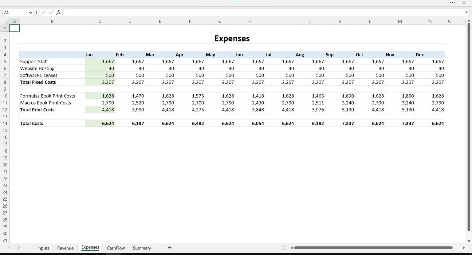 Financial Modeling for Beginners in Excel - image 4 - student project