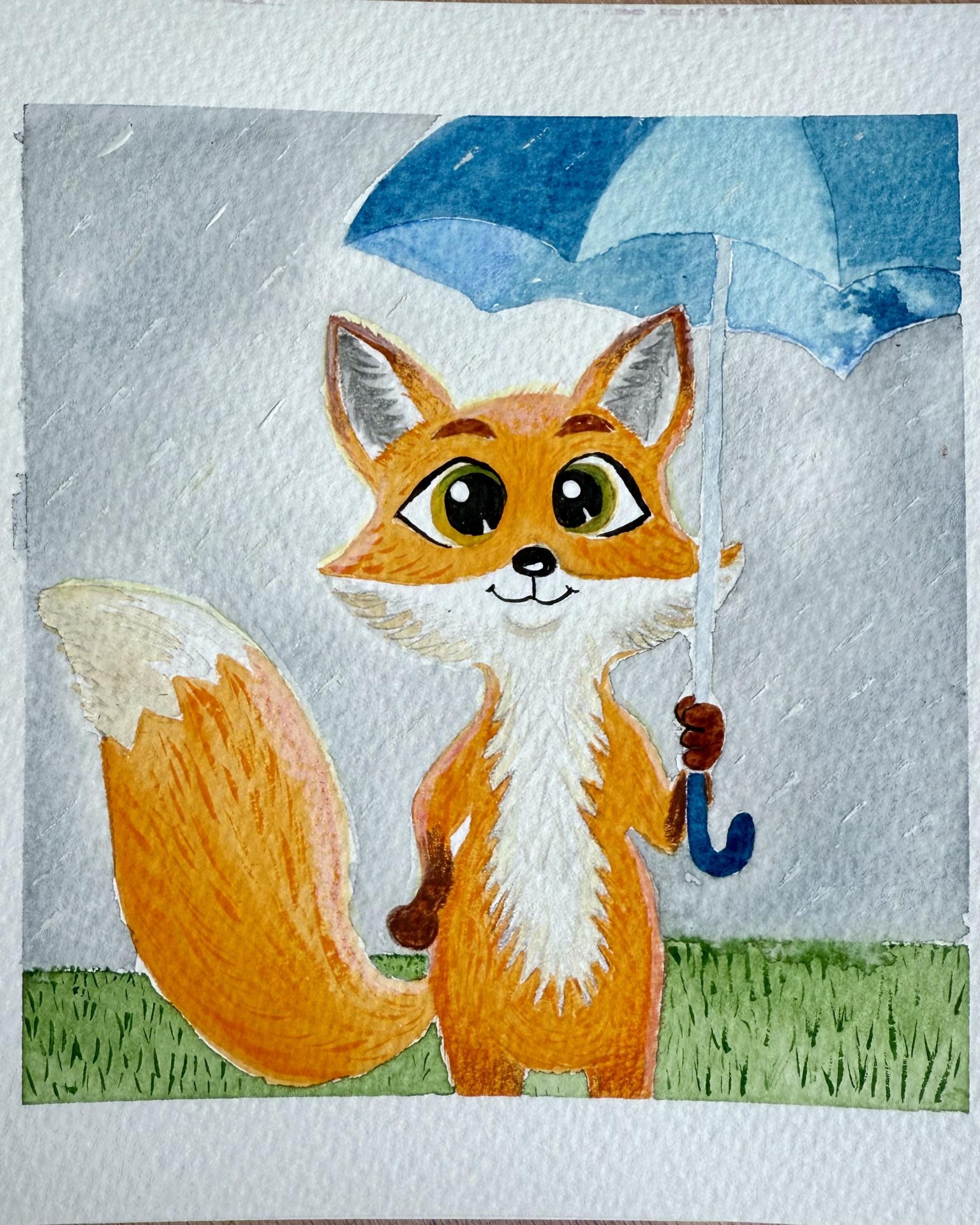 Fox in the rain - image 1 - student project