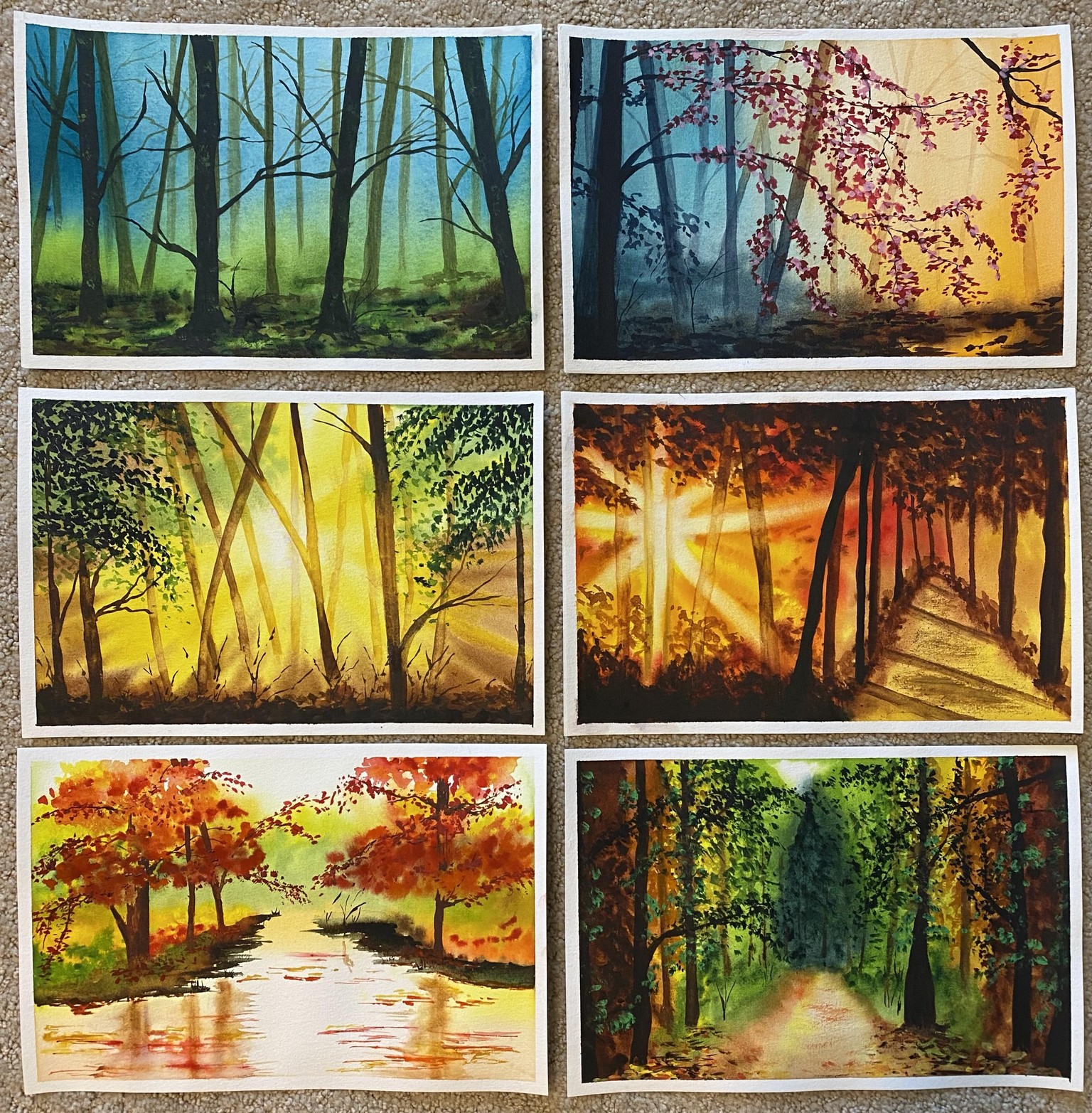 My 100 day watercolor challenge with Geethu :-) - image 2 - student project