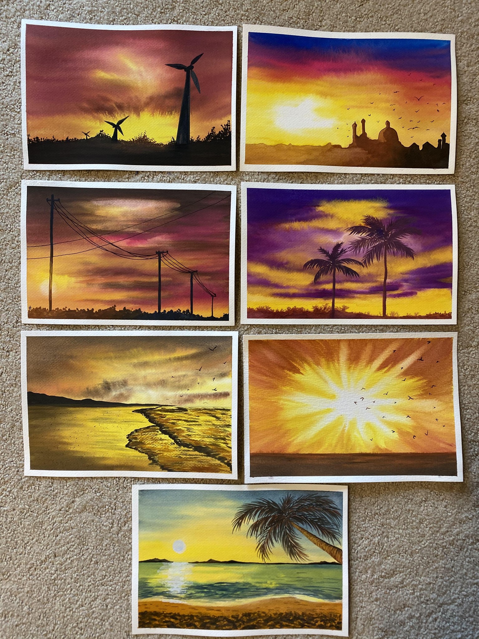 My 100 day watercolor challenge with Geethu :-) - image 12 - student project