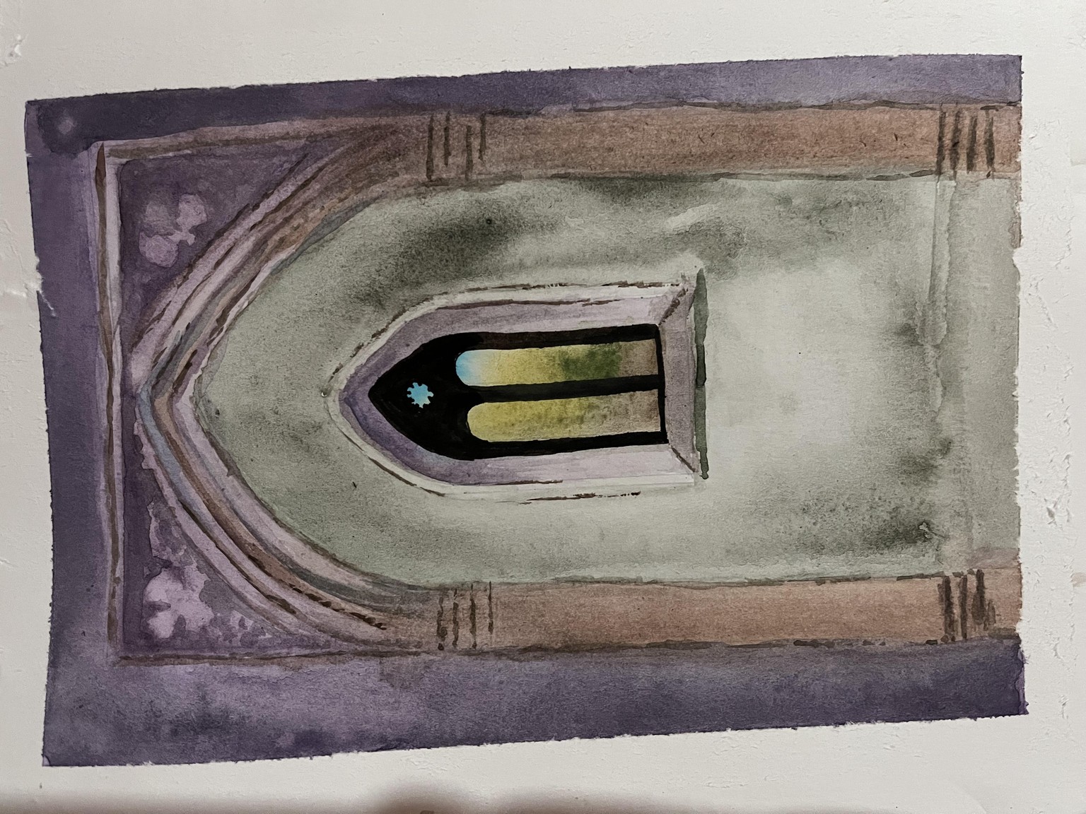Window granulated watercolor - image 1 - student project
