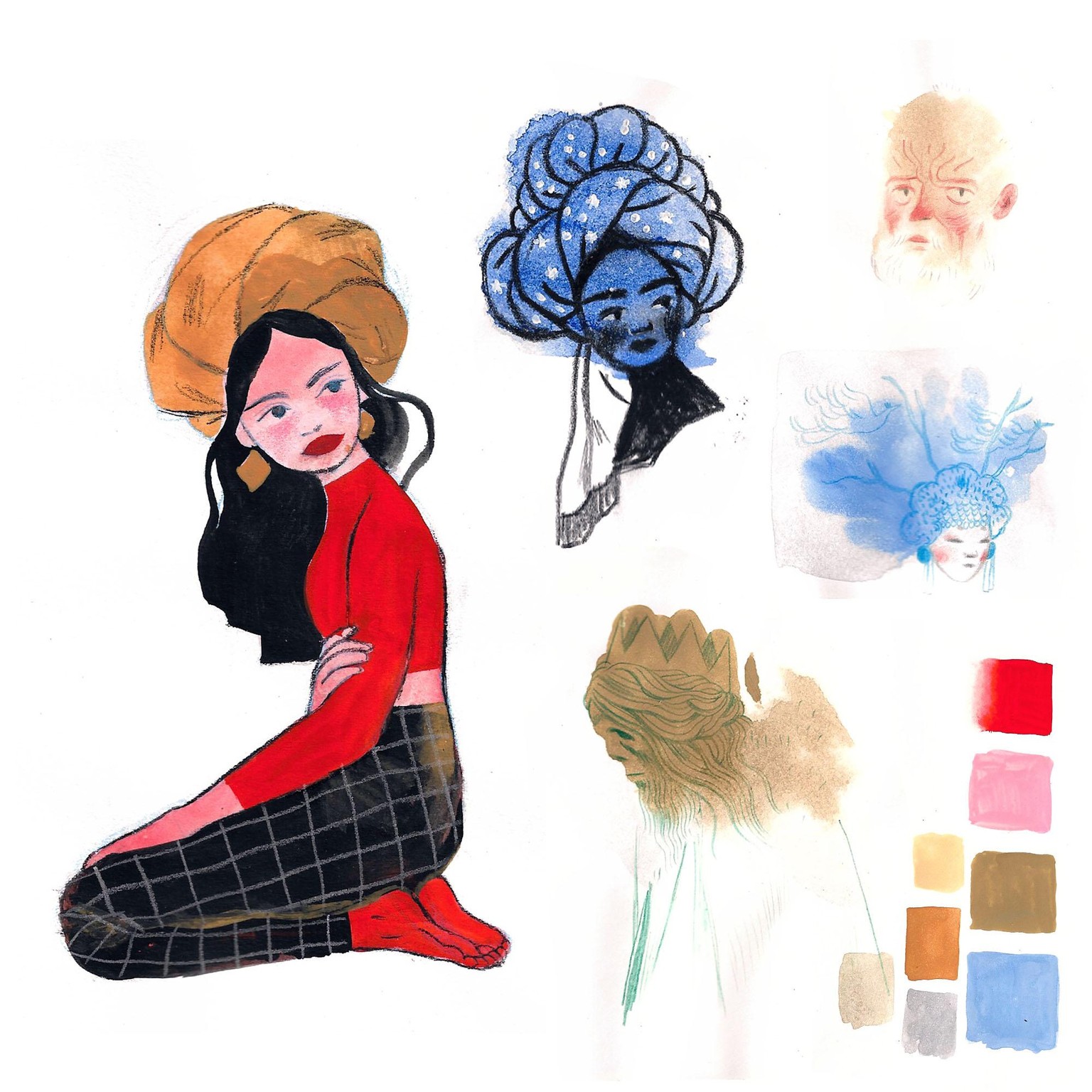 Turban girl & Mountain guy - image 1 - student project