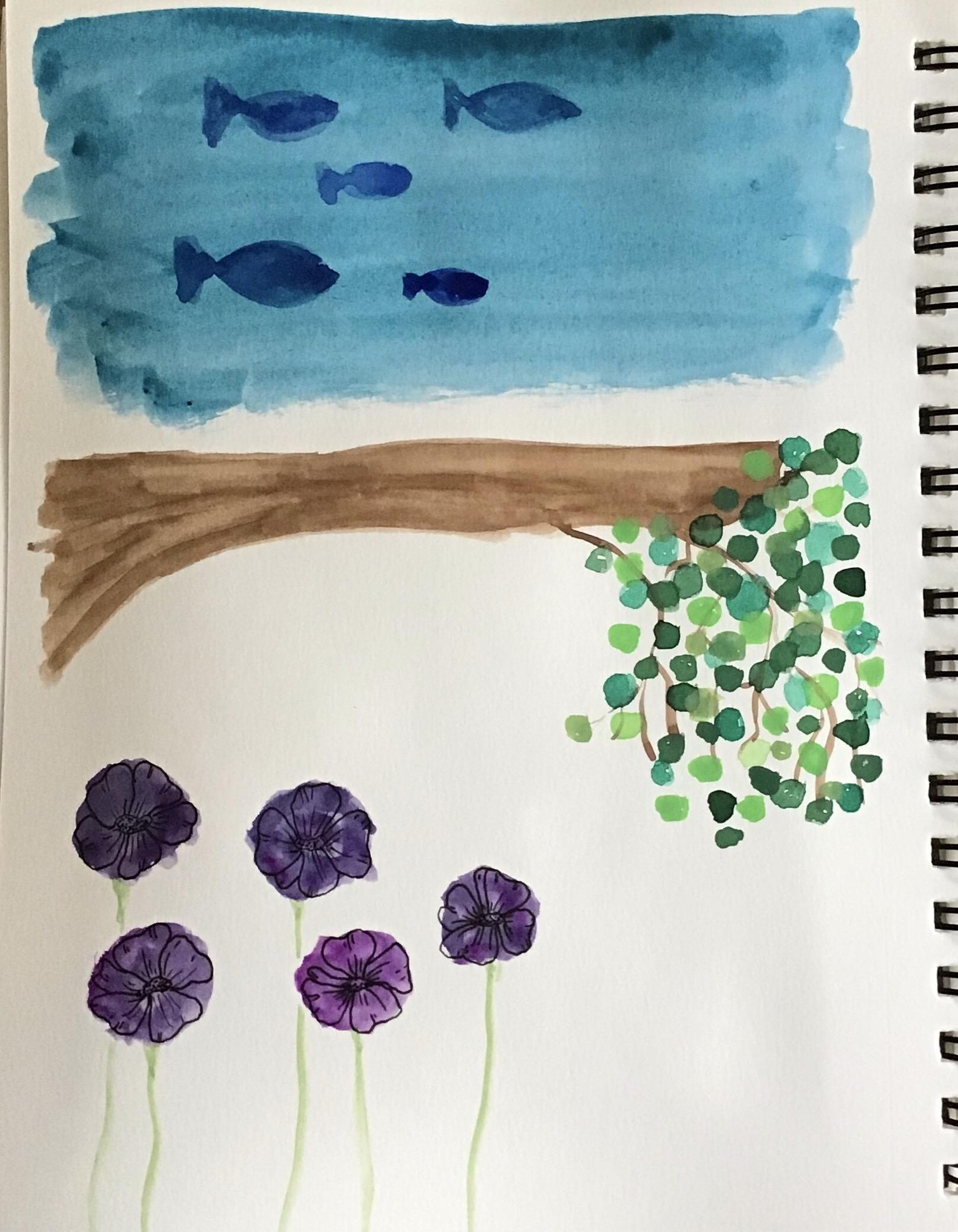 Watercolor backgrounds - image 1 - student project