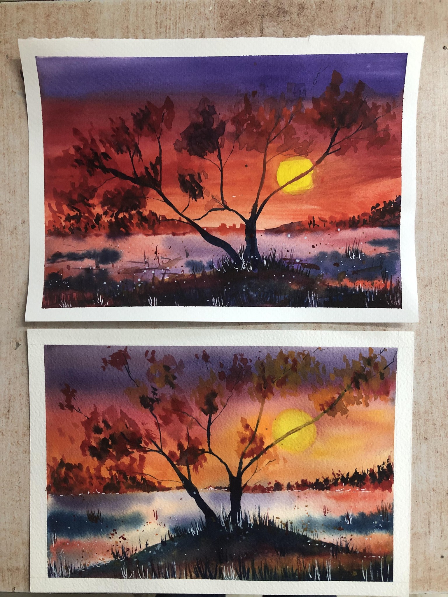 My secound Attempt for Sunset landscape - image 1 - student project