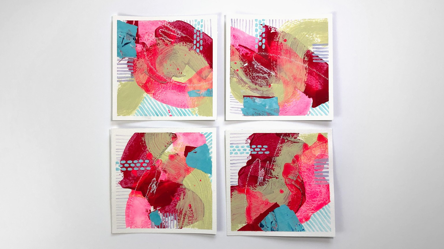 Abstract Acrylic Painting on Paper - image 7 - student project