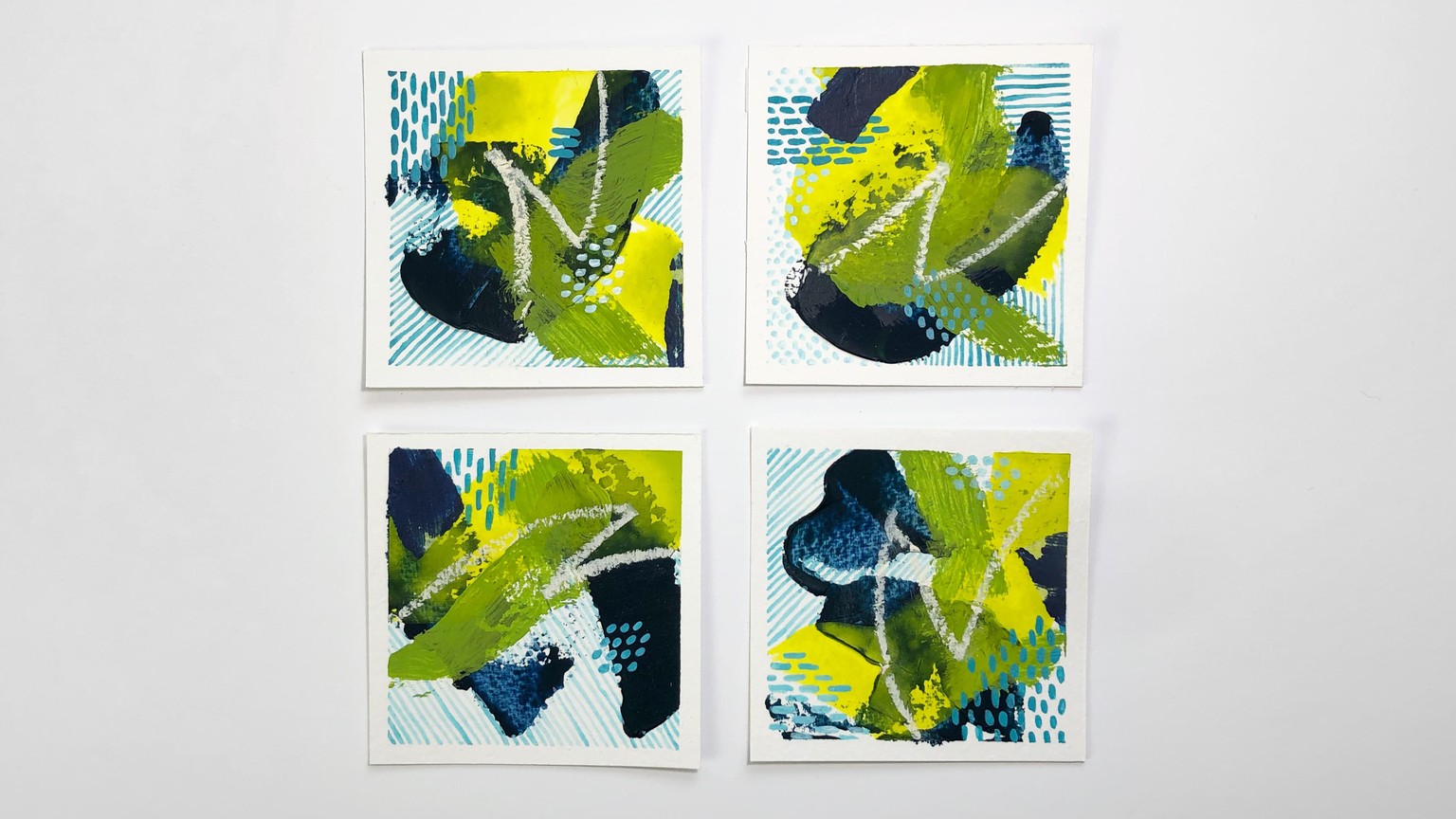 Abstract Acrylic Painting on Paper - image 6 - student project