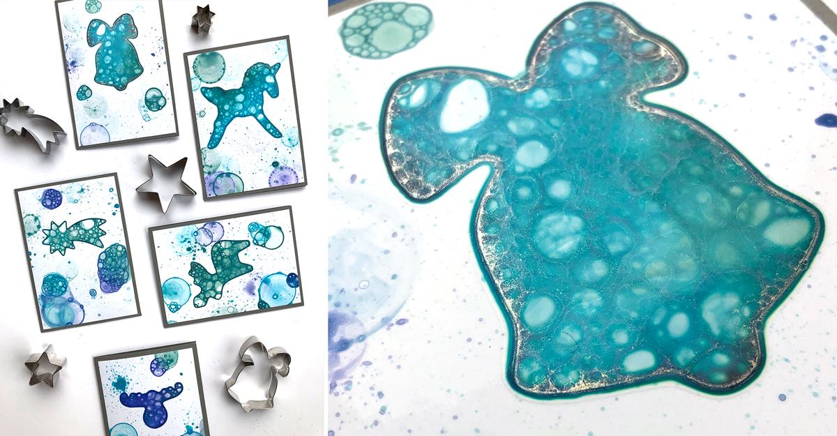 Christmas Cards with Bubble Art - image 1 - student project