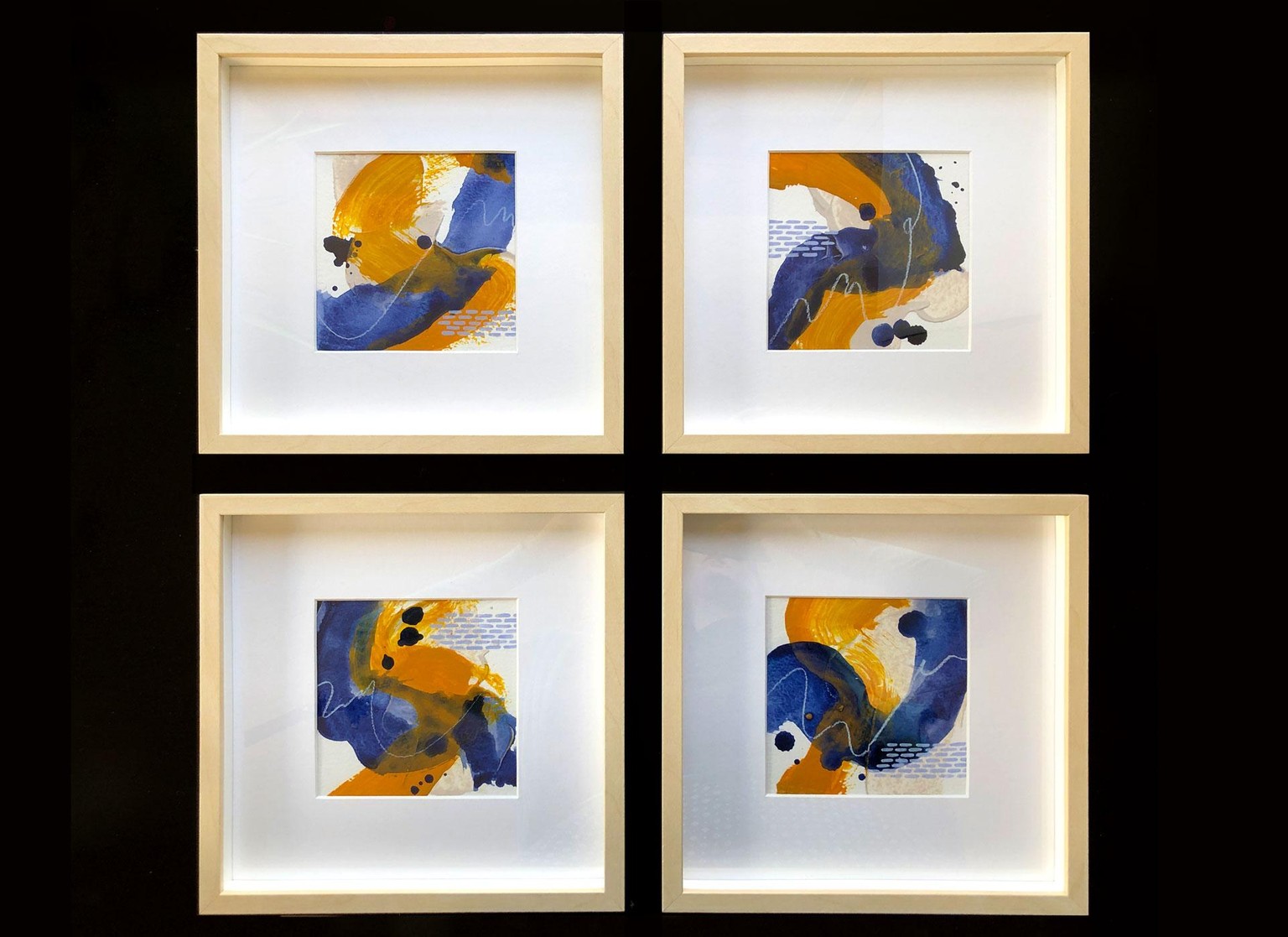 Abstract Acrylic Painting on Paper - image 1 - student project