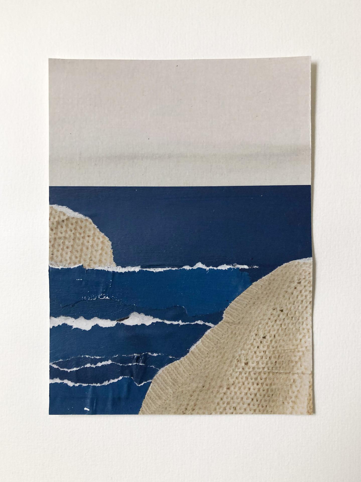 Torn Paper Seascape Collage - image 1 - student project