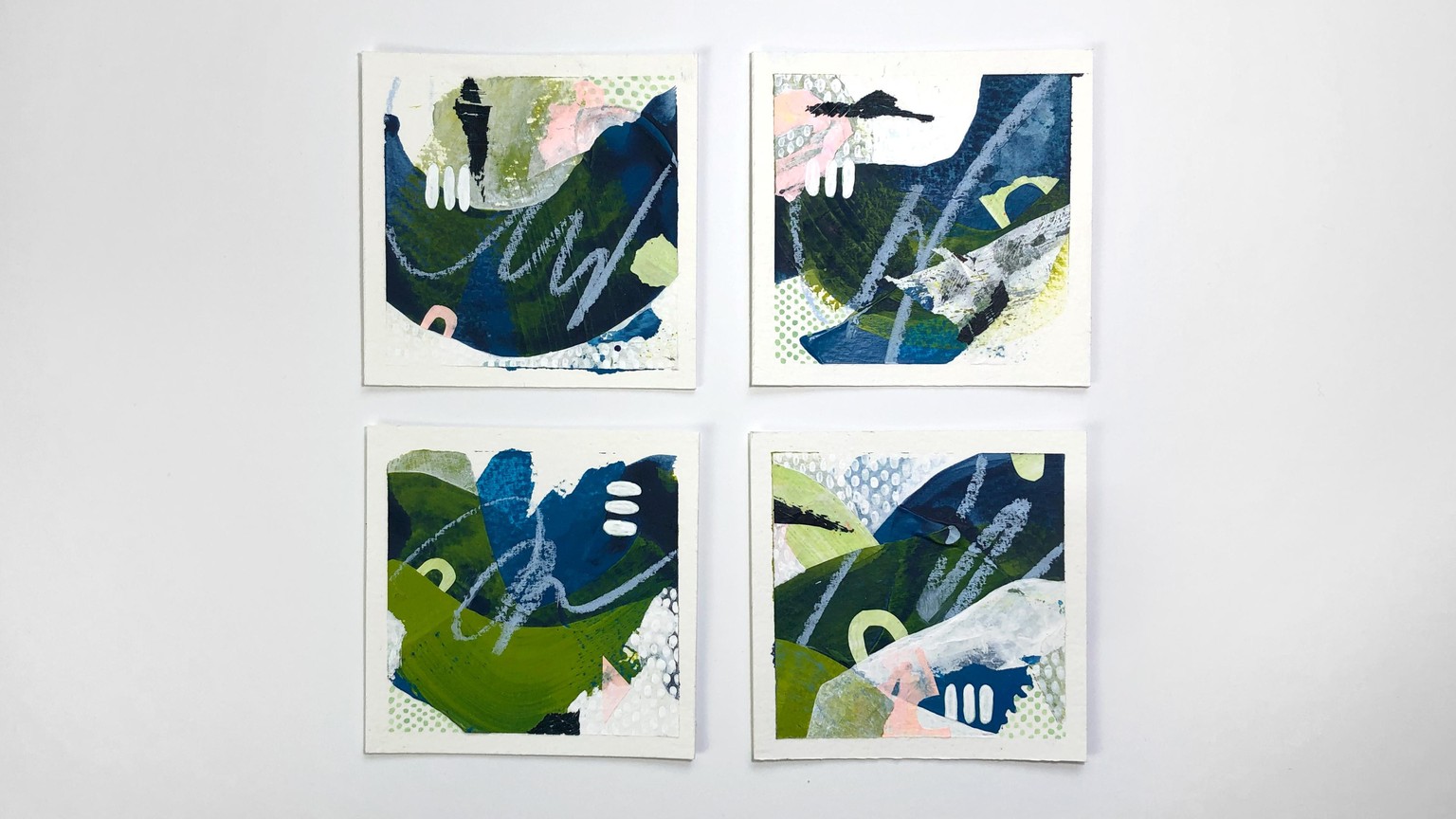 Abstract Acrylic Painting on Paper - image 4 - student project