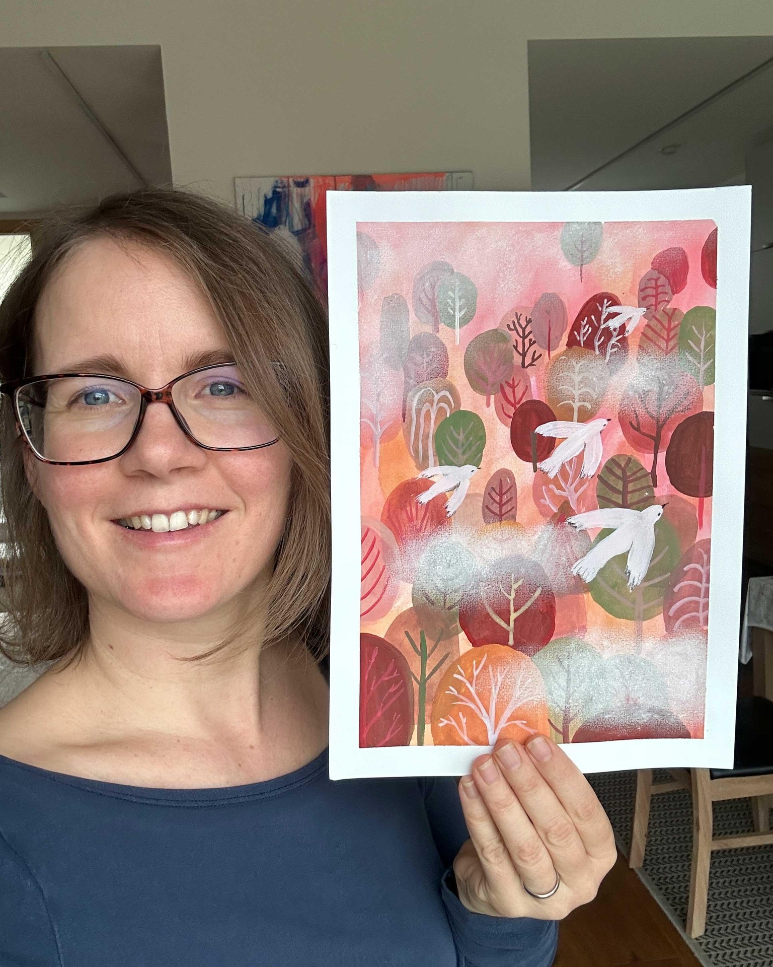 Whimsical Woods in Gouache - image 3 - student project