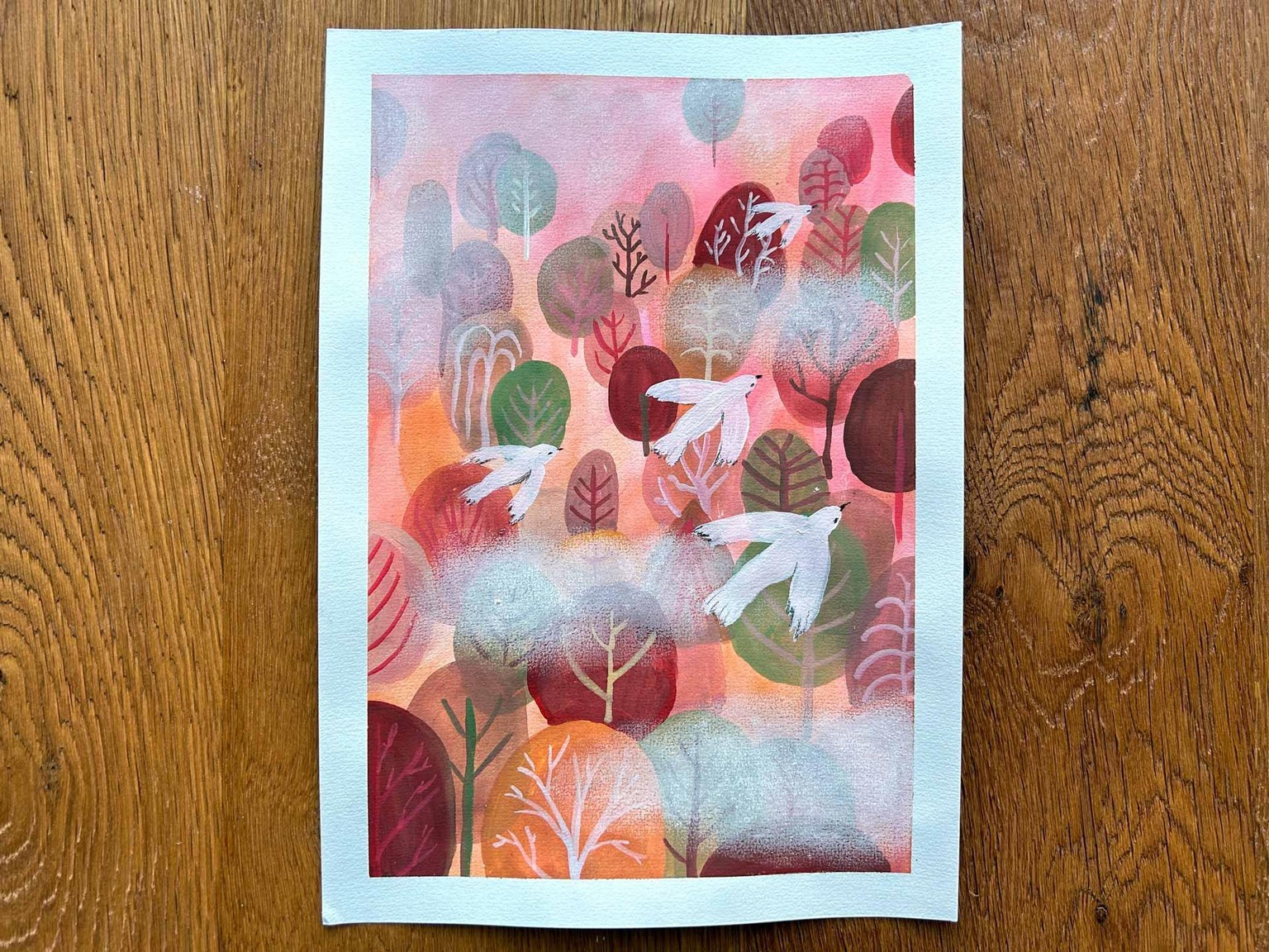 Whimsical Woods in Gouache - image 2 - student project