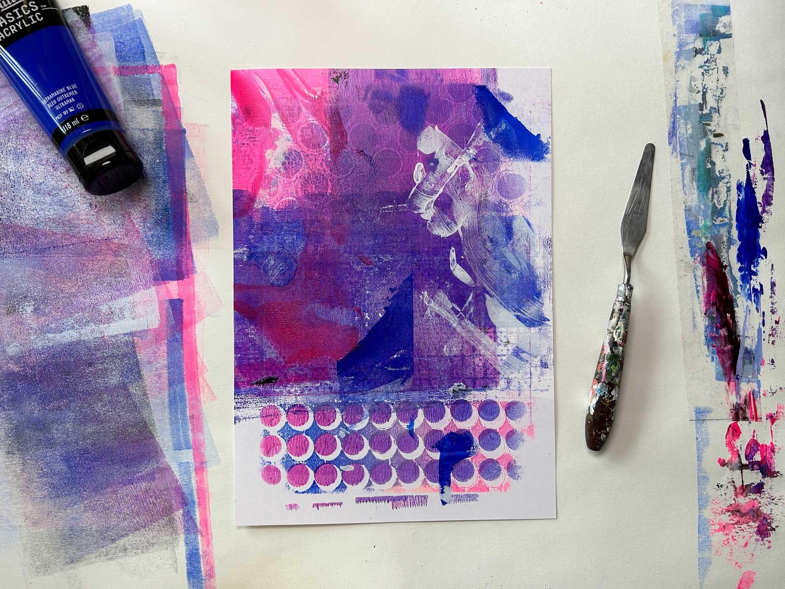 Gelli Plate Printing with Household Materials - image 2 - student project