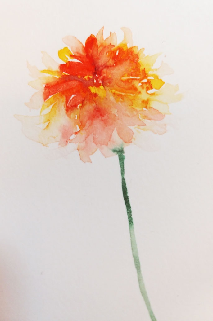 Watercolour flower - image 1 - student project