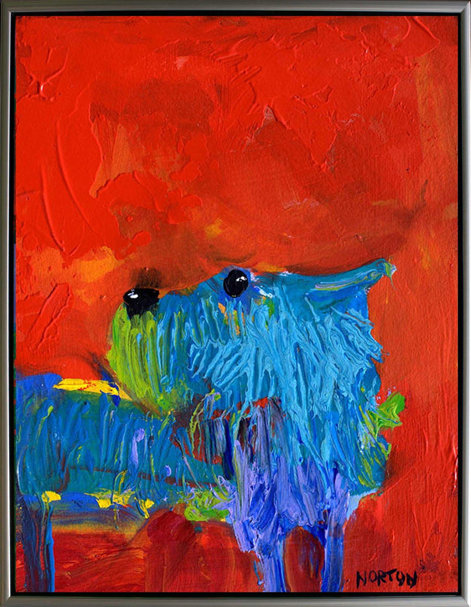 Shaggy Dog in Red - example of hairy dog - image 1 - student project