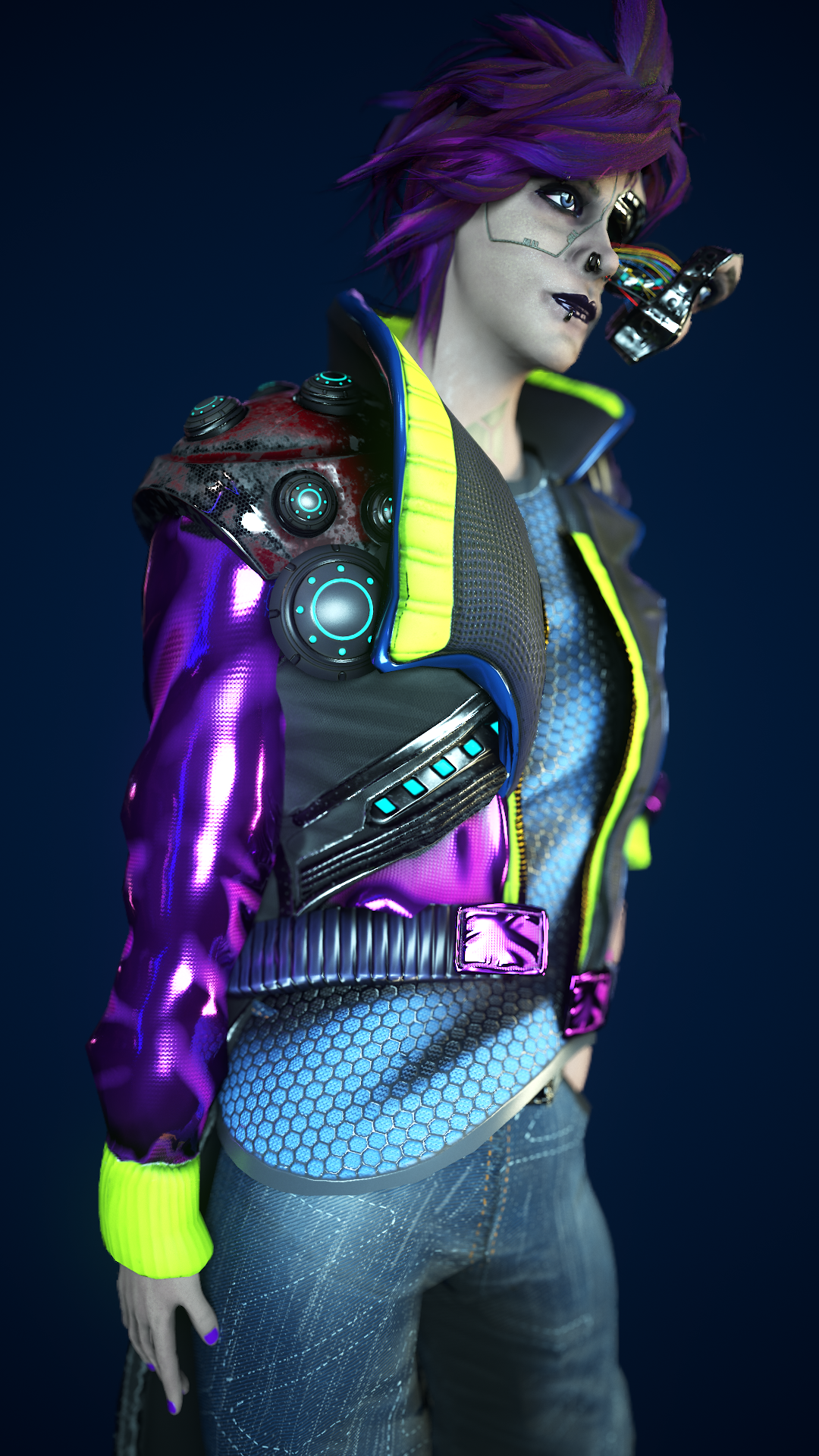 CyberPunk Girl - image 5 - student project