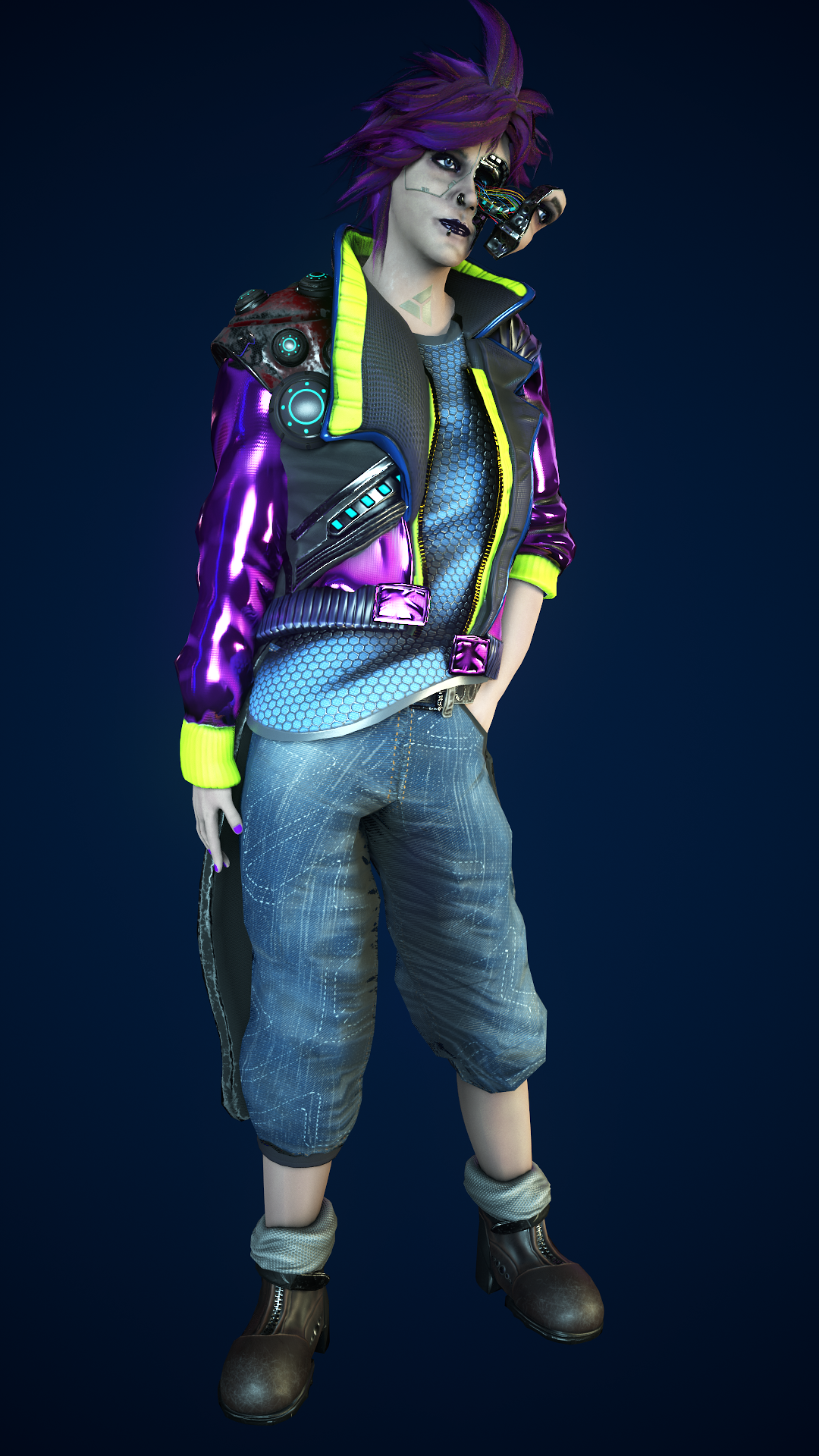 CyberPunk Girl - image 1 - student project