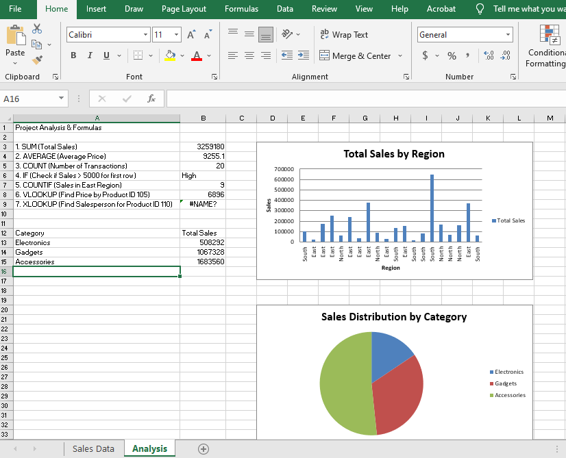 EXCEL PROJECT USING FUNCTIONS - image 2 - student project