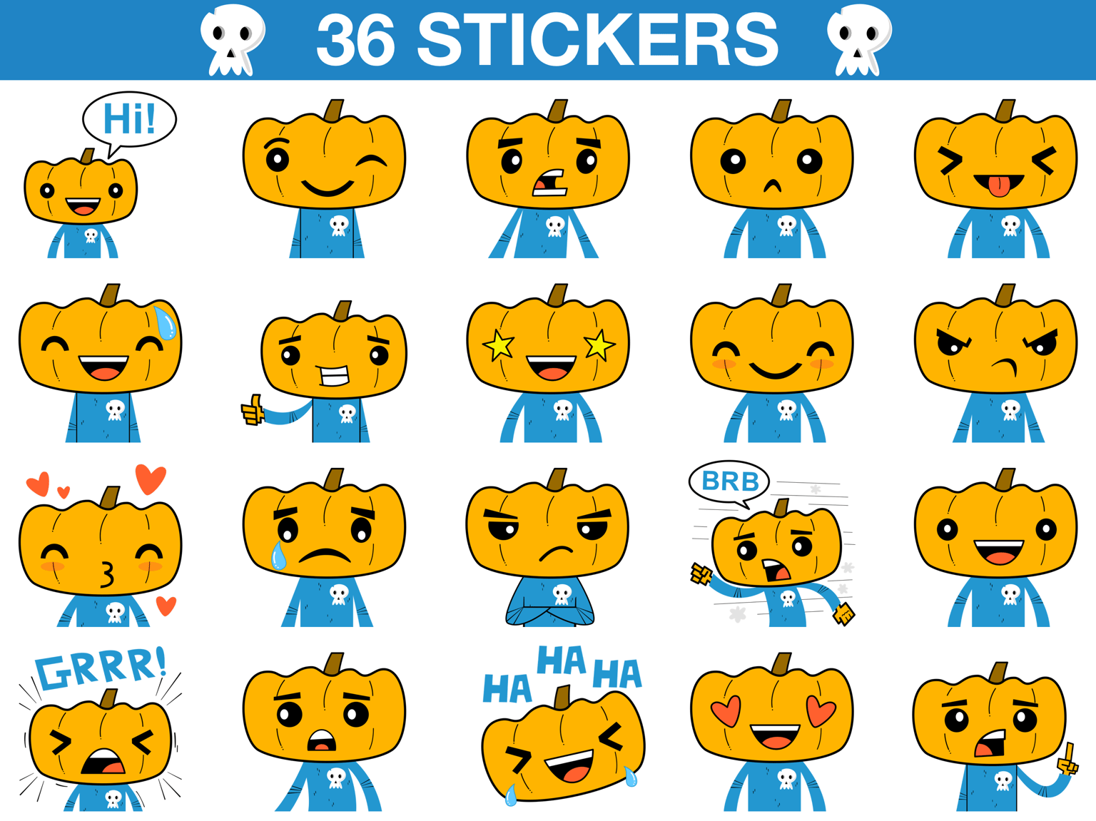 Pumpkin Boy Stickers - image 2 - student project