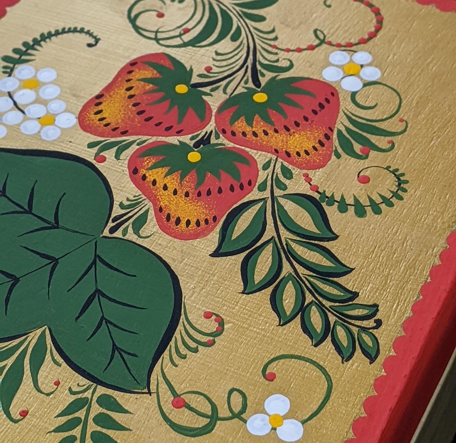My strawberries in Folk Art style - image 3 - student project