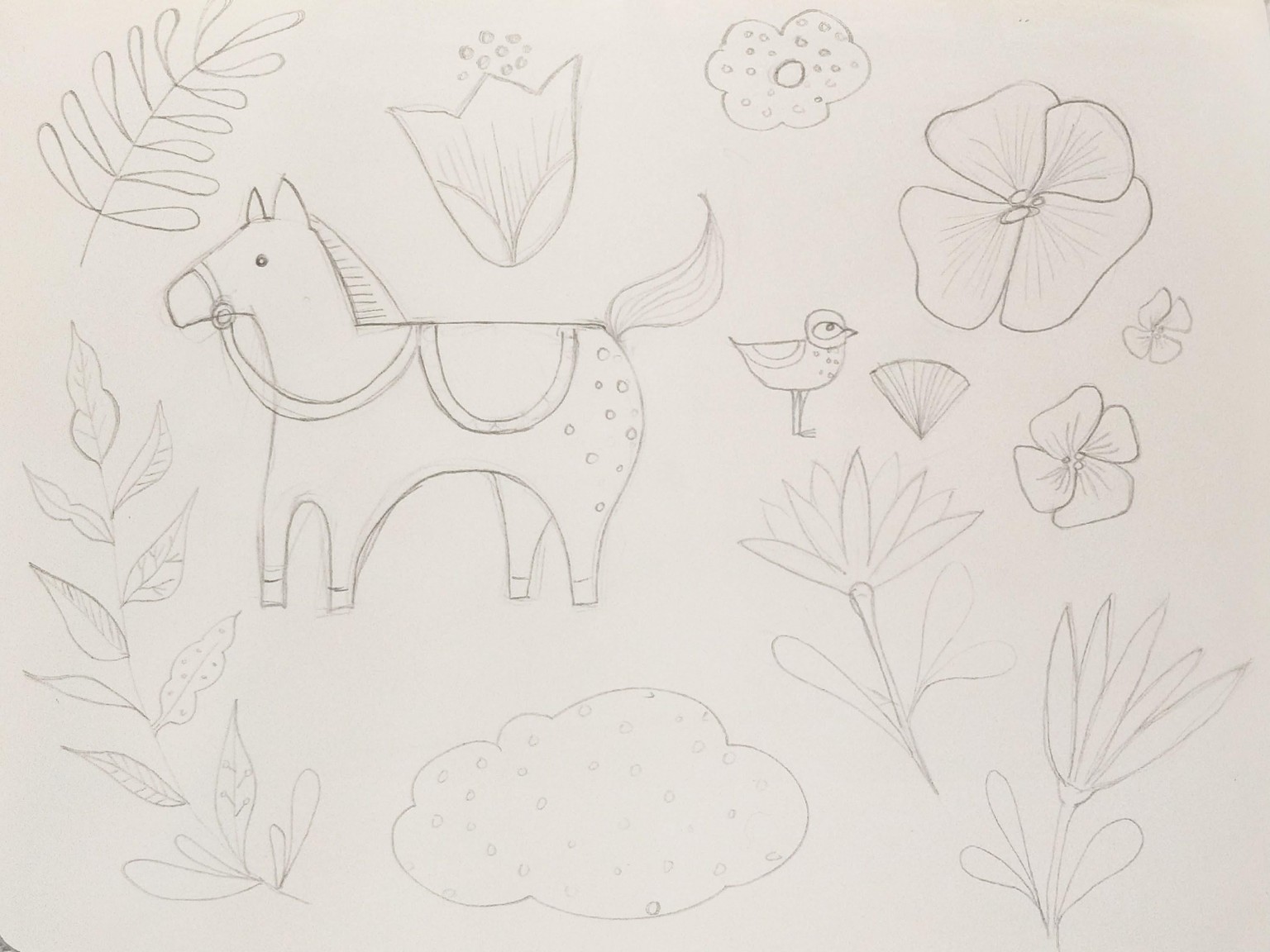 Blue Horse Pattern - image 2 - student project