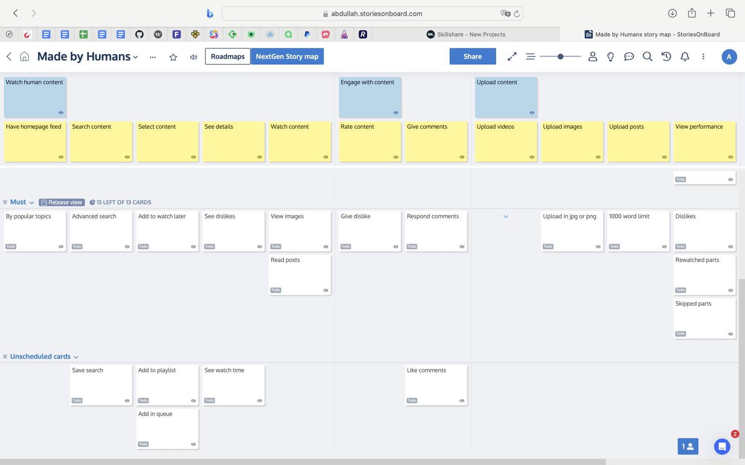 Story Map for Example Product - image 2 - student project
