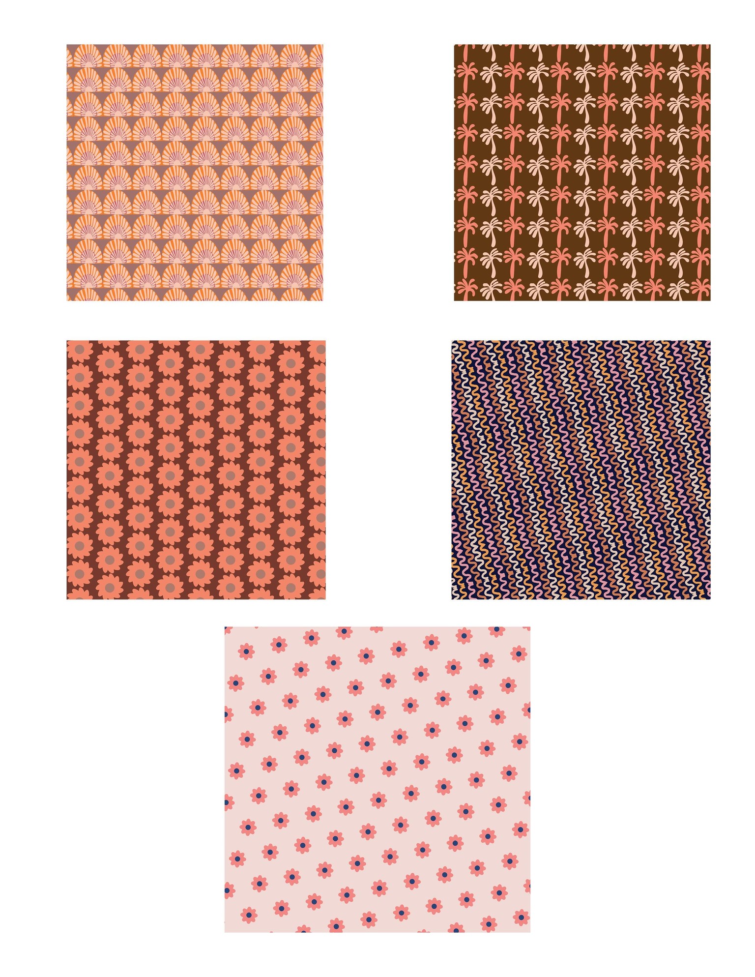 Retro Summer Pattern Collection - image 4 - student project