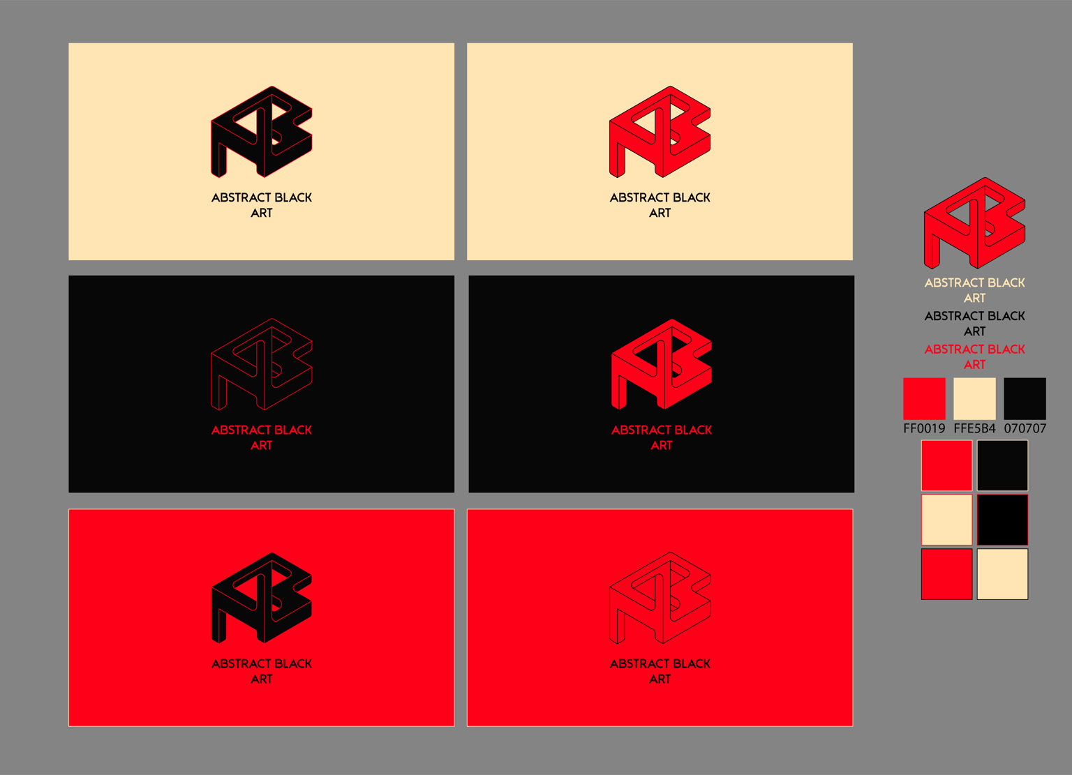 Abstract Black Art (Personal Brand) - image 1 - student project