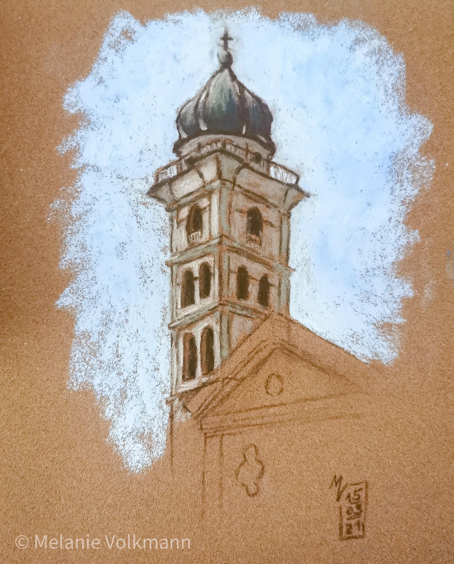 urban sketching with soft pastels - image 1 - student project