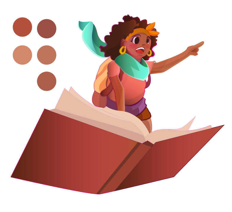 Caribbean Literature Space themed illustration - image 2 - student project