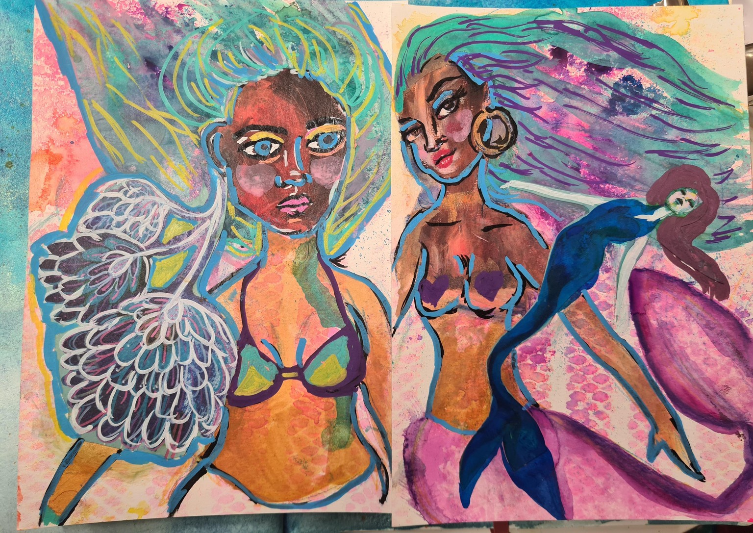 Evolving in Mixed Media coloring Sketchbook - image 5 - student project